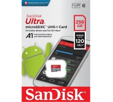 Thẻ nhớ MicroSD 256GB Sandisk Ultra A1 120 MB/s (Bản mới nhất)