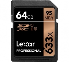 Thẻ nhớ Lexar SDXC 64GB Class 10, U3 633X-95MB/s