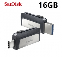 Sandisk USB 3.1 Type-C 16GB, 2 cổng: USB, Type C (Hàng Tray Amazon, No box)