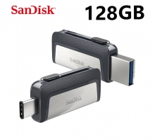 Sandisk USB 3.1 Type-C 128GB, 2 cổng: USB, Type C (Hàng Tray Amazon, No box)