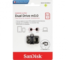 USB SanDisk Ultra 64GB Dual Drive m3.0 (Cổng Micro, USB)