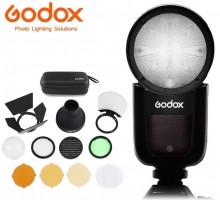 Đèn Flash Godox V1C dùng cho Canon + Bộ phụ kiện Godox AK-R1