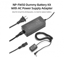 Bộ pin giả KingMa NP-FW50 với Bộ chuyển đổi nguồn điện EU plug Power adapter