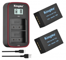 Bộ 2 pin 1 sạc đôi Ver 3 Kingma cho Fujifilm NP-T125
