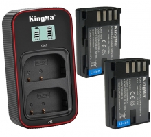 Bộ 2 pin 1 sạc đôi Ver 3 Kingma for Panasonic BLF19