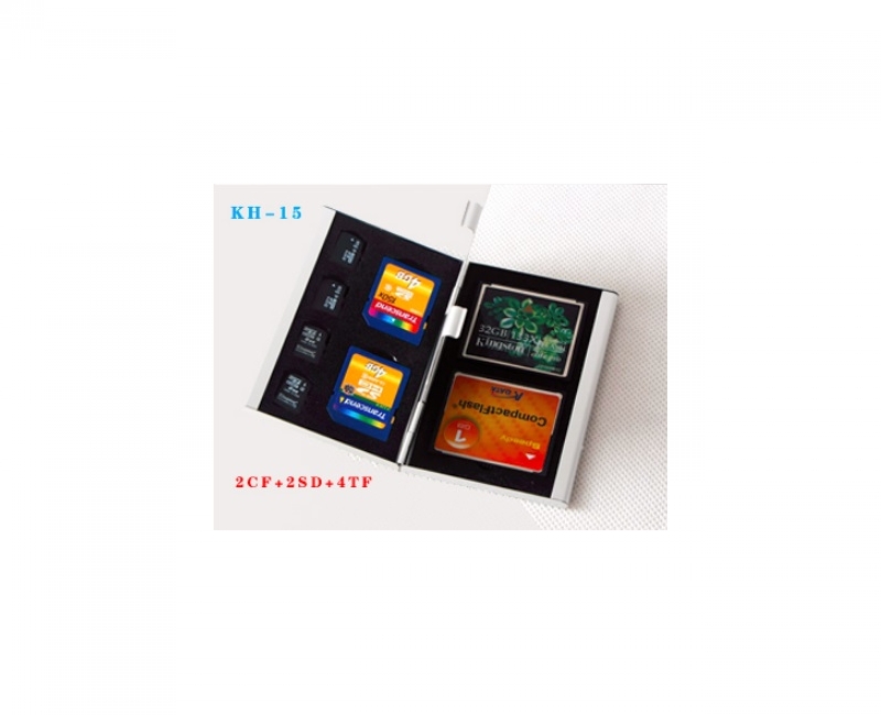 Hộp đựng thẻ nhớ KH-15 đựng 2CF, 2SD, 2 Micro, 2 ngăn 1