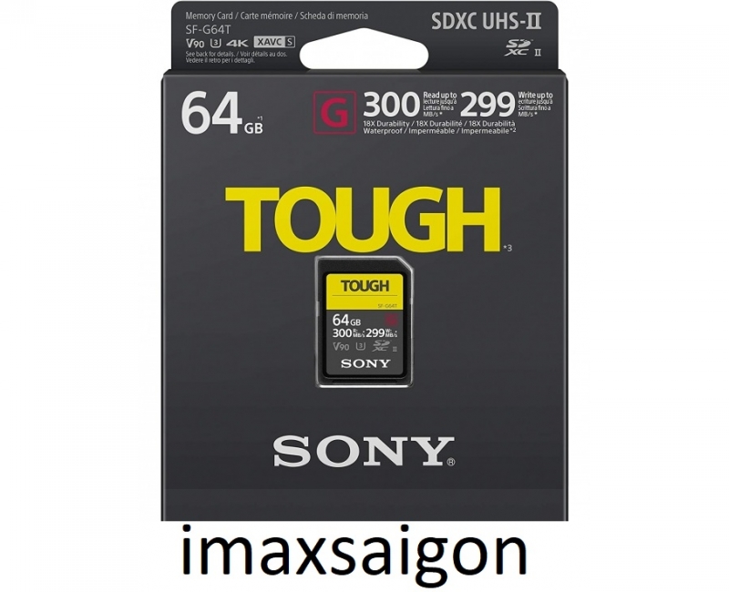 Thẻ nhớ Sony SDXC 64GB SF-G series TOUGH UHS-II V90 U3 300MB/s 1