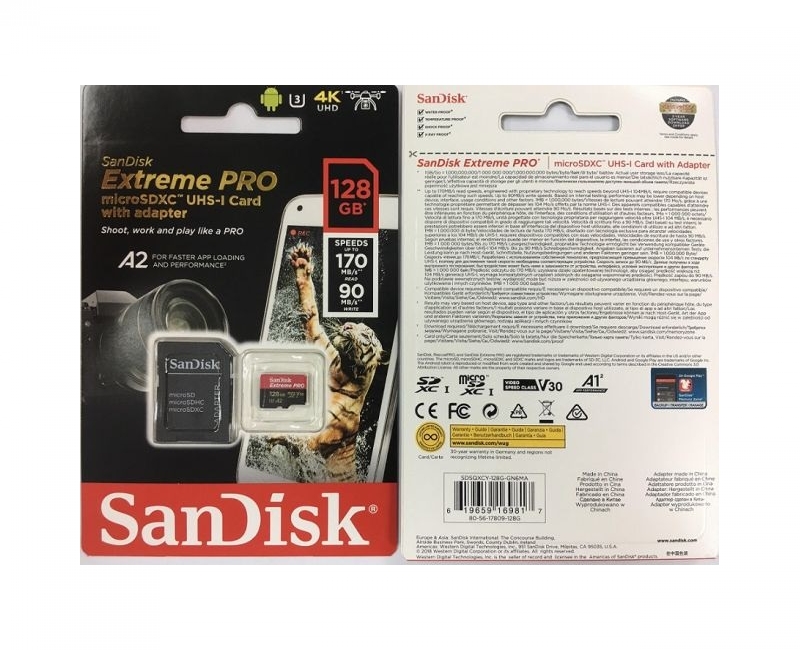 Thẻ nhớ Sandisk microSDXC A2 170/90 MB/s 128GB  Extreme Pro 5