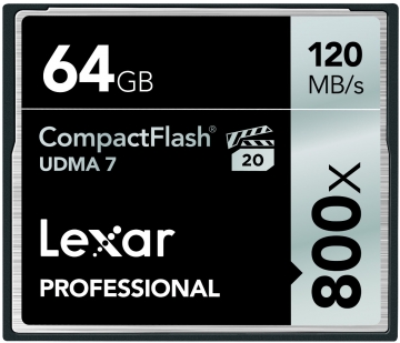Thẻ nhớ 64GB CompactFlash Lexar Professional 800X 120/75 MBs