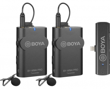 Micro thu âm không dây Boya BY-WM4 Pro-K4, Cổng Lightning (Cho iphone, ipad)