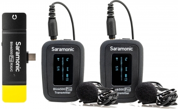 Mic thu âm Saramonic Blink 500 Pro B6 cổng Type-C một bộ thu, hai bộ phát