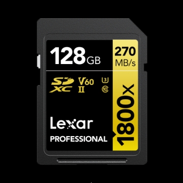 Thẻ nhớ Lexar 128GB SDXC Professional 1800x  UHS-II Dòng GOLD